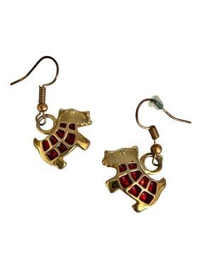 Vintage SJ Bailey Co Sophisticated Whimsical Scottie Dog Gold-Tone Earrings